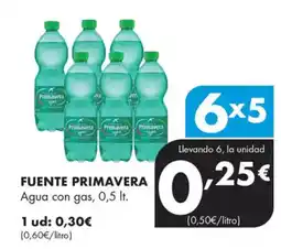 Supermercados Lupa FUENTE PRIMAVERA Agua con gas oferta