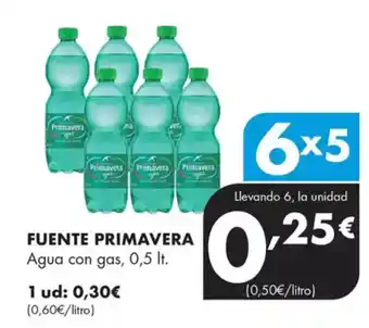 Supermercados Lupa FUENTE PRIMAVERA Agua con gas oferta