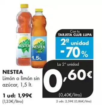 Supermercados Lupa NESTEA Limón o limón sin azúcar, oferta