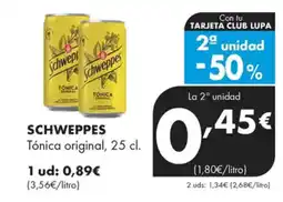 Supermercados Lupa SCHWEPPES Tónica original oferta