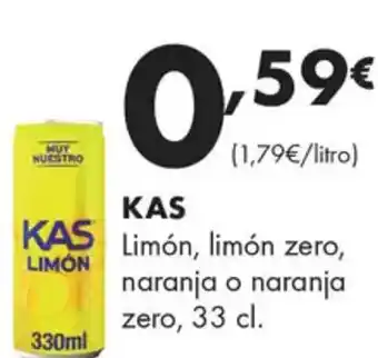 Supermercados Lupa KAS Limón, limón zero, naranja o naranja oferta