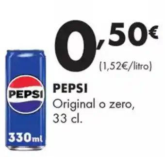 Supermercados Lupa PEPSI Original o zero, oferta