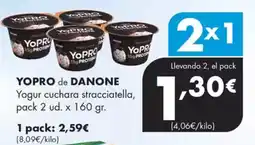 Supermercados Lupa YOPRO de DANONE Yogur cuchara stracciatella, oferta