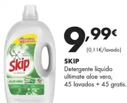 Supermercados Lupa SKIP Detergente líquido ultimate aloe vera, 45 lavados + 45 gratis. oferta