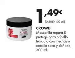 Supermercados Lupa CROWE Mascarilla repara & protege para cabello teñido o con mechas o cabello seco y dañado oferta