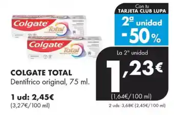 Supermercados Lupa COLGATE TOTAL Dentifrico original oferta