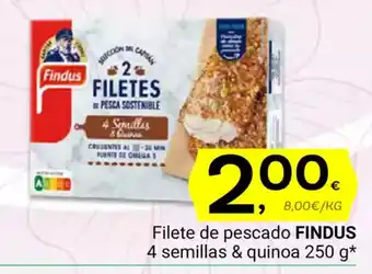 Supermercados Dani FINDUS Filete de pescado 4 semillas & quinoa oferta