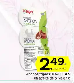 Supermercados Dani IFA-ELIGES Anchoa tripack en aceite de oliva oferta