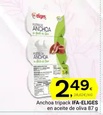 Supermercados Dani IFA-ELIGES Anchoa tripack en aceite de oliva oferta