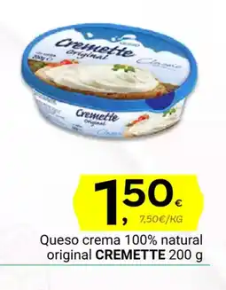 Supermercados Dani CREMETTE Queso crema 100% natural original oferta