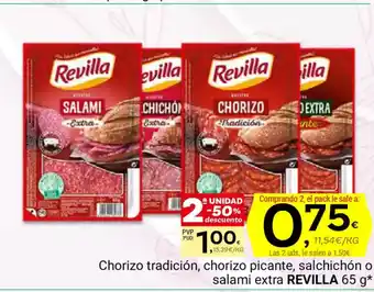 Supermercados Dani Chorizo tradición, chorizo picante, salchichón o salami extra oferta