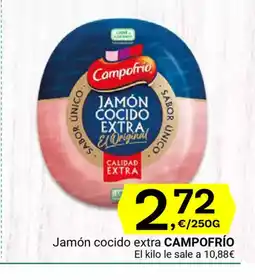 Supermercados Dani CAMPOFRÍO Jamón cocido extra oferta