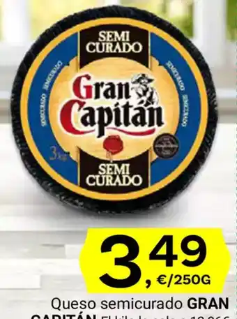 Supermercados Dani GRAN CAPITÁN Queso semicurado oferta