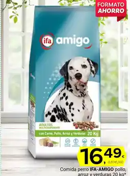 Supermercados Dani IFA-AMIGO Comida perro pollo, arroz y verduras oferta