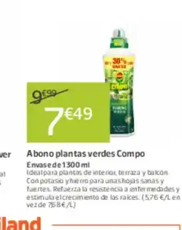 Jardiland Abono plantas verdes Compo oferta