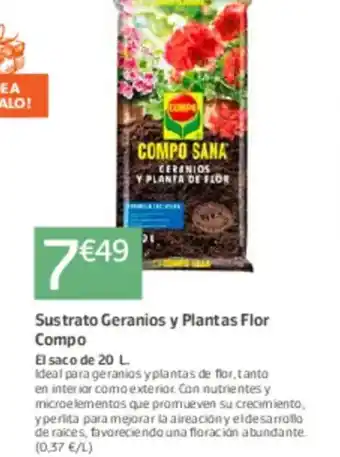 Jardiland Sustrato Geranios y Plantas Flor Compo oferta