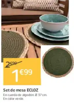 Jardiland Set de mesa oferta