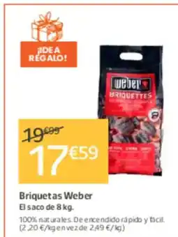 Jardiland Briquetas Weber oferta