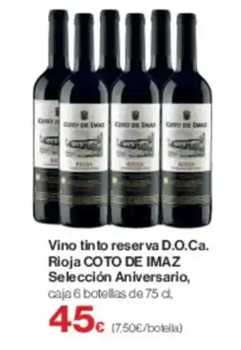 Supercor COTO DE IMAZ Vino tinto reserva D.O.Ca. Rioja Selección Aniversario oferta