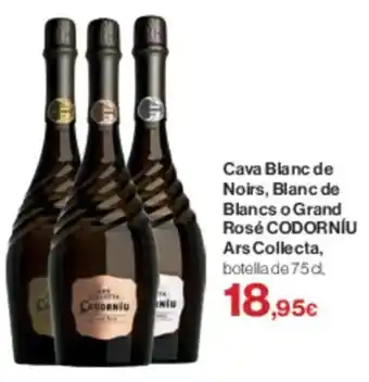 Supercor CODORNÍU Cava Blanc de Noirs, Blanc de Blancs o Grand Rosé Ars Collect oferta