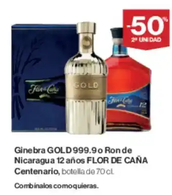 Supercor Ginebra gold 999.90 ronde nicaragua 12 años flor de caña centenario, oferta