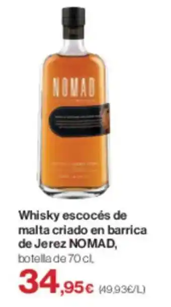 Supercor NOMAD Whisky escocés de malta criado en barrica de Jerez oferta