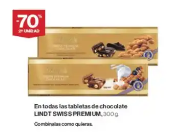 Supercor LINDT SWISS PREMIUM En todas las tabletas de chocolate oferta