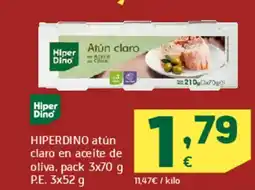 HiperDino HIPERDINO atún claro en aceite de oliva oferta