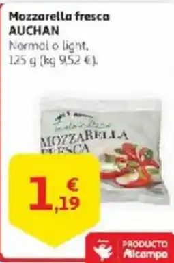 Alcampo AUCHAN Mozzarella fresca oferta