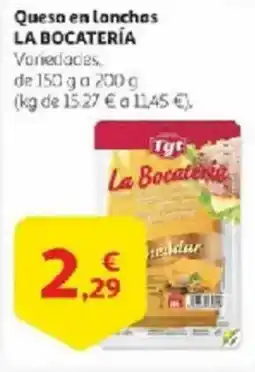 Alcampo LA BOCATERÍA  Queso en Lanchas oferta