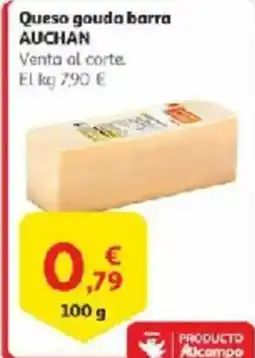 Alcampo AUCHAN Queso gouda barra oferta