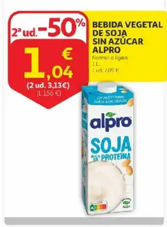 Alcampo ALPRO Bebida vegetal de soja sin azúcar oferta