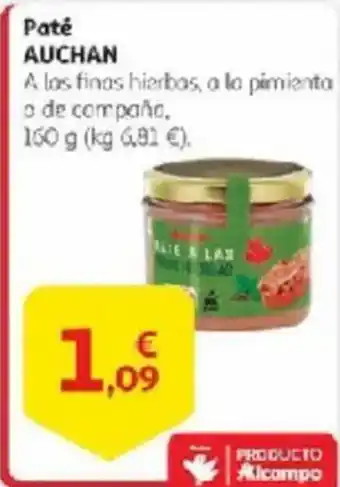 Alcampo AUCHAN Paté oferta