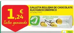 Alcampo Galleta rellena de chocolate auchan económico oferta