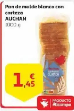 Alcampo AUCHAN Pan de molde blanco con corteza oferta