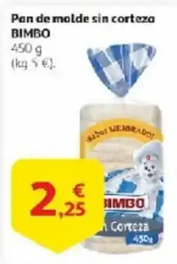 Alcampo BIMBO Pan de molde sin corteza oferta