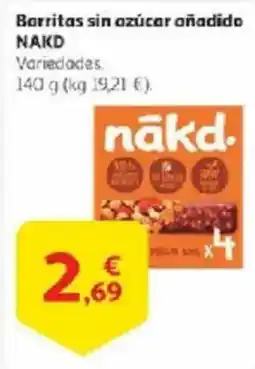 Alcampo NAKD Barritas sin azúcar añadido oferta