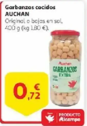 Alcampo AUCHAN Garbanzos cocidos oferta