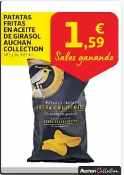 Alcampo AUCHAN Patatas fritas en aceite de girasol collection oferta