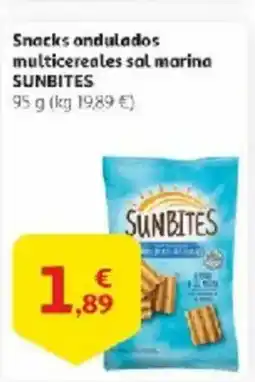 Alcampo SUNBITES Snacks ondulados multicereales sal marina oferta