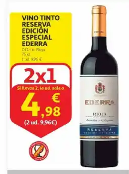 Alcampo EDERRA Vino tinto reserva edición especial oferta