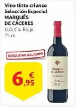 Alcampo MARQUÉS DE CÁCERES Vino tinto crianza Selección Especial oferta