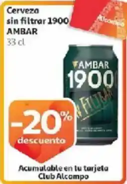 Alcampo AMBAR Cerveza sin filtrar 1900 oferta