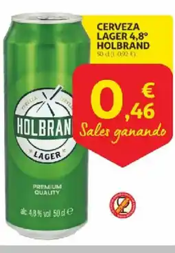 Alcampo HOLBRAND Cerveza lager 4,8° oferta