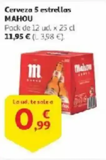 Alcampo MAHOU Cerveza 5 estrellas oferta