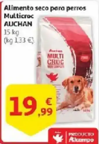 Alcampo AUCHAN Alimento seco para perros Multicroc oferta