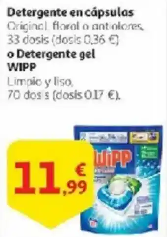 Alcampo WIPP Detergente en cápsulas o Detergente gel oferta