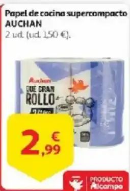 Alcampo AUCHAN Papel de cocina supercompacto oferta