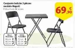 Alcampo Conjunto balcón 3 piezas modelo Napoli oferta