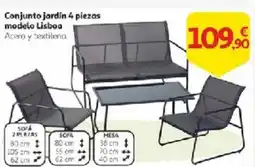 Alcampo Conjunto jardín 4 piezas modelo Lisboa oferta